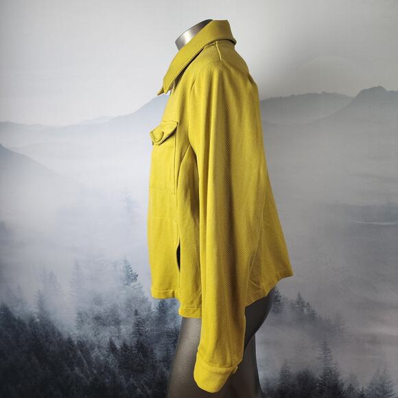 CAbi Yellow "Moss" Touring Moto Full-Zip Collared Jacket (#4117) | Women's Large - Picture 7 of 14